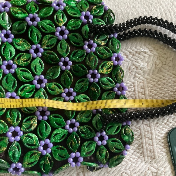 Handmade women‘s bag, one of kind, green and purple color.Brand new. - Picture 5 of 6